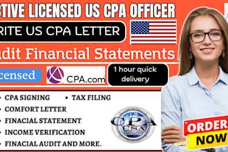 sign us cpa letter income verification comfort letter and cpa audited financials