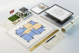 design real estate floor plans in autocad for property listings and faster sales