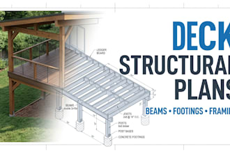 design deck structural plans framing beams and footings