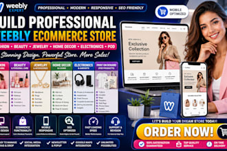 build fashion beauty jewelry home decor electronics pod weebly ecommerce website