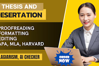 professionally proofread, humanize and edit your thesis, dissertation in apa 7
