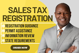 help you with sales tax registration and get your permit set up