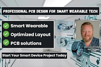 design professional pcb for smart wearable tech glasses watch ring band
