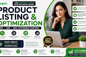 create and optimize professional shopify product listings