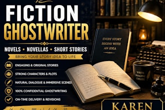 ghostwrite your fiction novel, novella, or short story