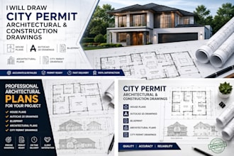 draw city permit architectural and construction drawings