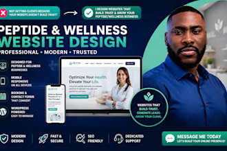 design a professional peptide wellness clinic website