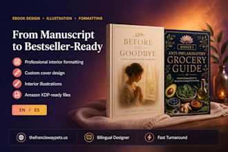 design and format your ebook with cover and illustrations