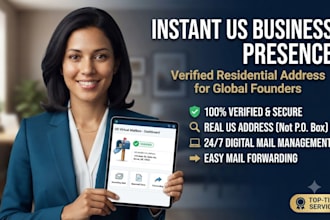 provide a verified US residential virtual mailbox with your name for monthly use