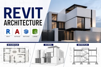 create architectural drafting drawings in autocad revit skecthup and lumion