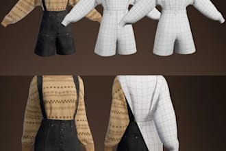 create a fashion 3d apparel collection with a luxury look