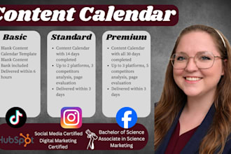 create your social media content calendar