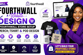 fourth wall website design fourthwall store set up merch tshirt pod design