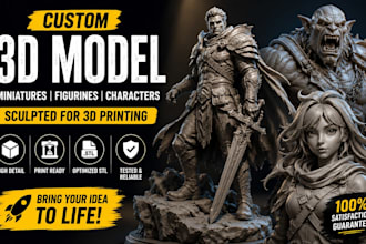 sculpt 3d miniature,3d figurine, warhammer 3d character modelling 3d head
