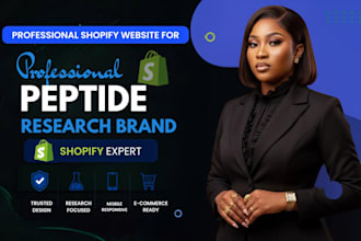 build a professional shopify website for peptide research brands