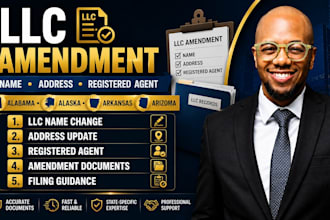 amend alabama alaska arkansas or arizona llc address name and registered agent
