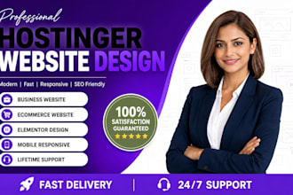 design hostinger website, hostinger wordpress website setup and landing page