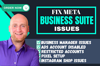 create and fix meta business sutie and ad account, meta pixel