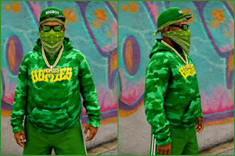 create a custom fivem ped, gta 5 character, clothing and tattoos