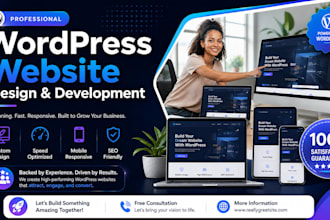 build wordpress website design, redesign, custom, wordpress website development