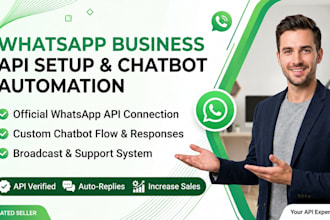 setup whatsapp API, chatbot automation, and API campaigns