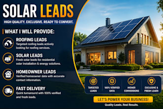generate fresh solar leads and verified homeowner data