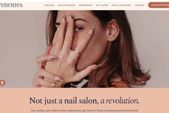 build wix nail salon website manicure studio pedicure service website