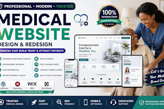 do medical website, healthcare website, dentist med spa website design