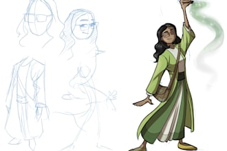 design game character concept art for your indie game