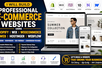 build shopify ecommerce wix woocommerce 10web hostinger webflow websites