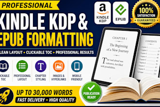 format your ebook for kindle KDP and epub