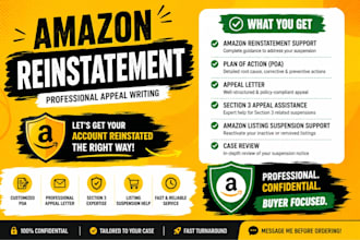 write amazon reinstatement plan of action for amazon suspension