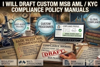 draft your custom msb aml kyc compliance policy manual