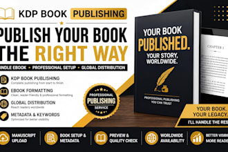 do amazon KDP book publishing, kindle ebook formatting and global distribution