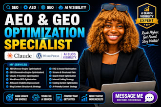 be your claude aeo GEO optimization specialist for wordpress ai blog visibility