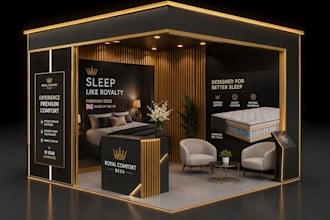 design trade show booth, exhibition stand, booth graphics and backdrop