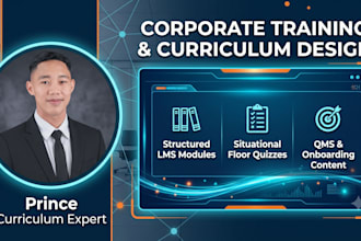 design a structured qms training curriculum and  quizzes