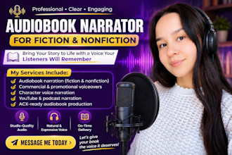 be your romantasy audiobook narrator, female voiceover for amazon, acx audible