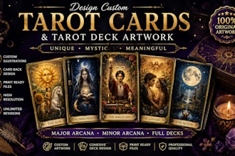 design custom tarot cards and tarot deck artwork