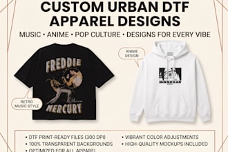 design custom graphic shirts optimized for dtf print