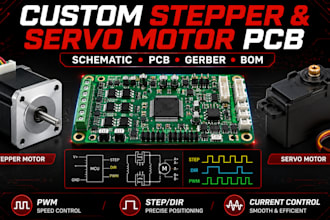 design stepper and servo motor controller pcb with schematic
