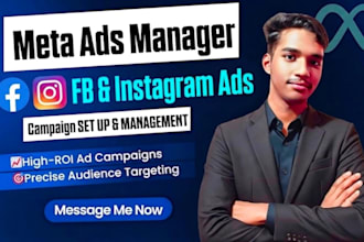 run facebook ads campaign, instagram advertising, and manage meta ads marketing