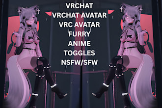 custom vrchat avatar vr character vrc avatar, nsfw 3d model vr chat humanoid