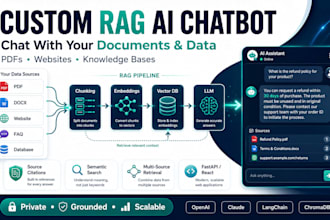 build a custom rag ai chatbot trained on your documents and data