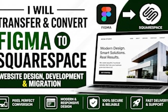 transfer convert figma to squarespace website design development and migration