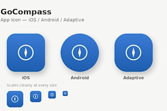 create a unique app icon design for android and ios apps