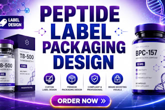 design peptide vial label fda compliant product label sarms mockup supplemental