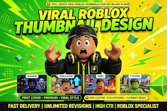 create cute custom roblox brookhaven thumbnail in 24 hours