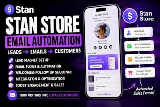 set up stan store email automation and lead follow up