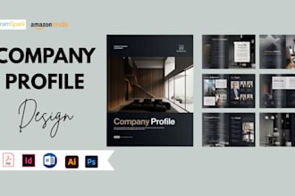 design a company profile, annual report, catalog, and corporate brochure
